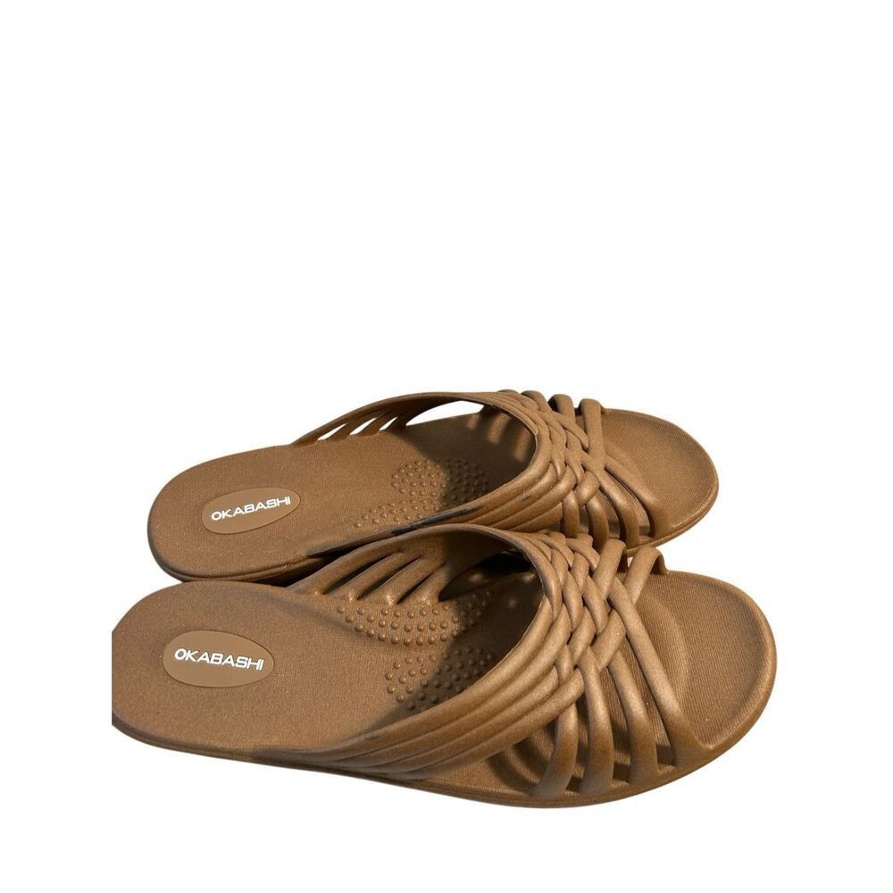 Okabashi rubber sandals 8-9 USA‎ Brown